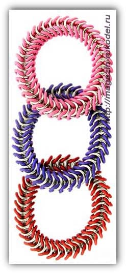 Браслет из колец своими руками.