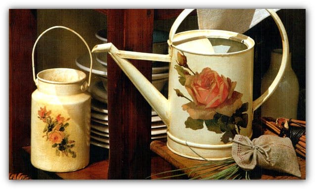 Декупаж на бидоне