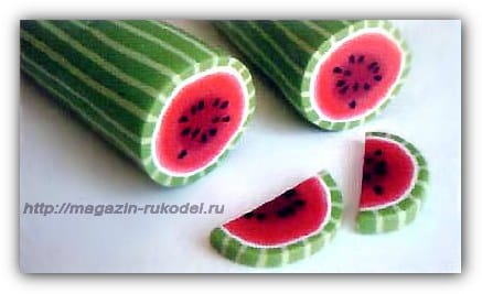 Арбуз из полимерной глины