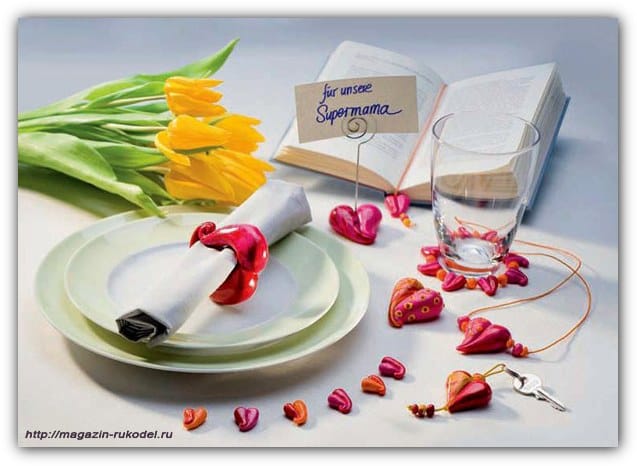 Украшения на стол из полимерной глины