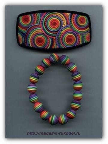 Заколка из полимерной глины