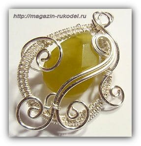 Как сделать кулон из проволоки.