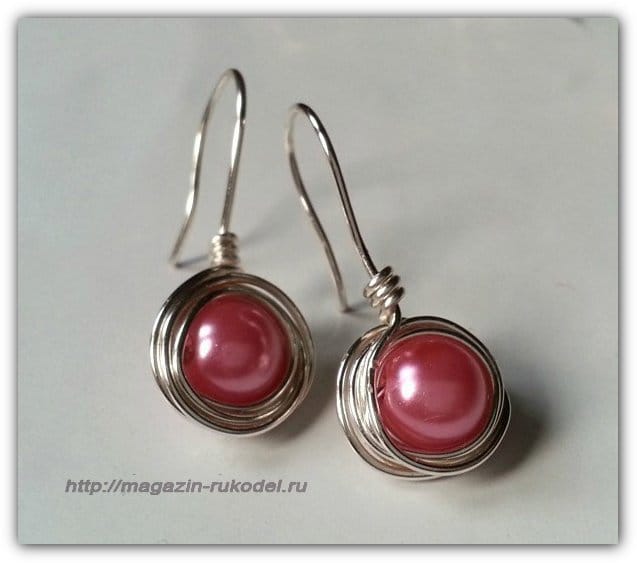Как сделать сережки из проволоки.