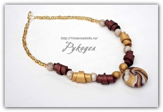 Ожерелье из полимерной глины.