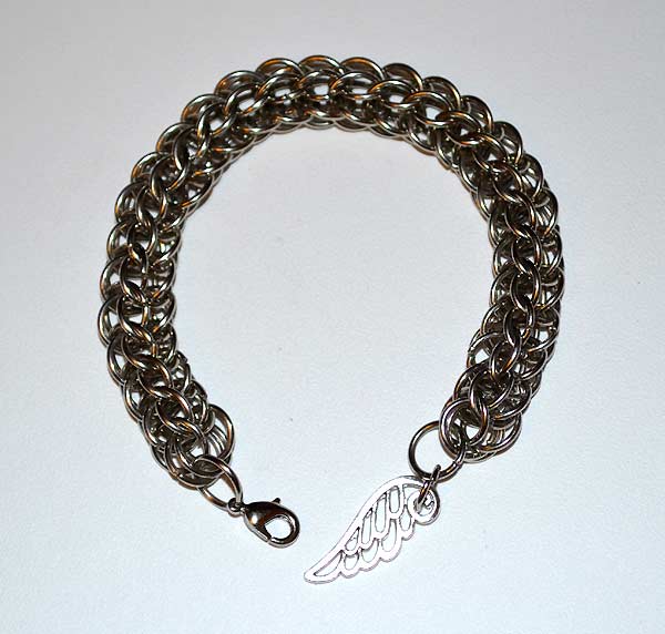 Персидская цепочка из соединительных колечек для бижутерии. Видео+схема.