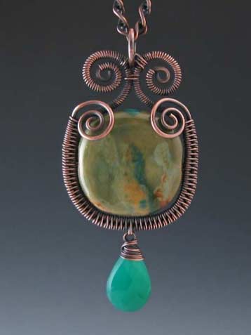 Кулон из проволоки в технике Wire wrap.