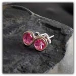 Сережки - гвоздики из проволоки. Украшение в технике Wire wrap.