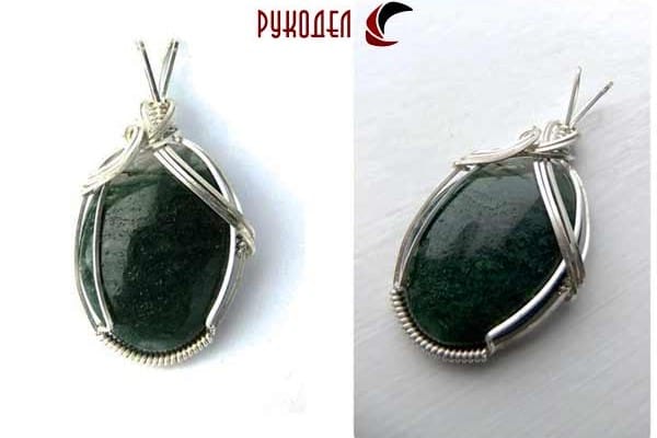 Оплетаем-кабошон-проволокой