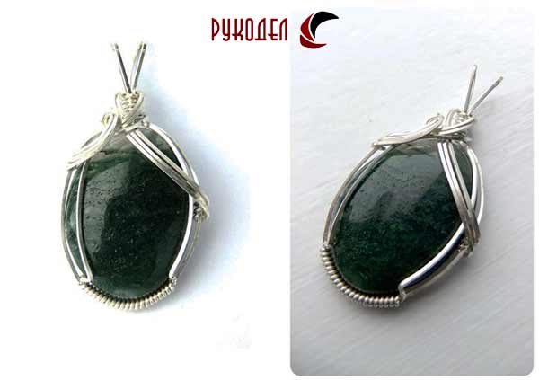 Оплетаем-кабошон-проволокой