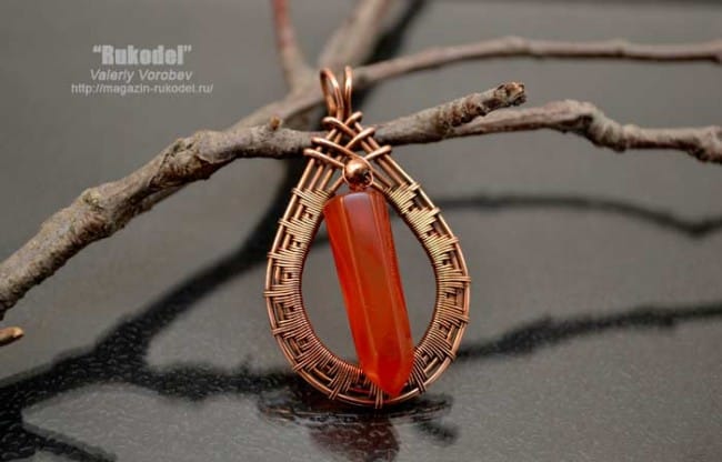 Украшения из проволоки. Wire wrap tutorial