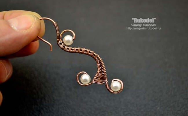 Плетение сережек из проволоки