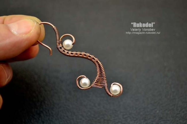 Плетение сережек из проволоки