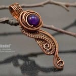 Кулон из проволоки - фото мастер класс. Wire Wrap Pendant.