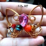 Брошь из проволоки своими руками.