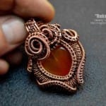 Подвеска из медной проволоки от Анатольевича.