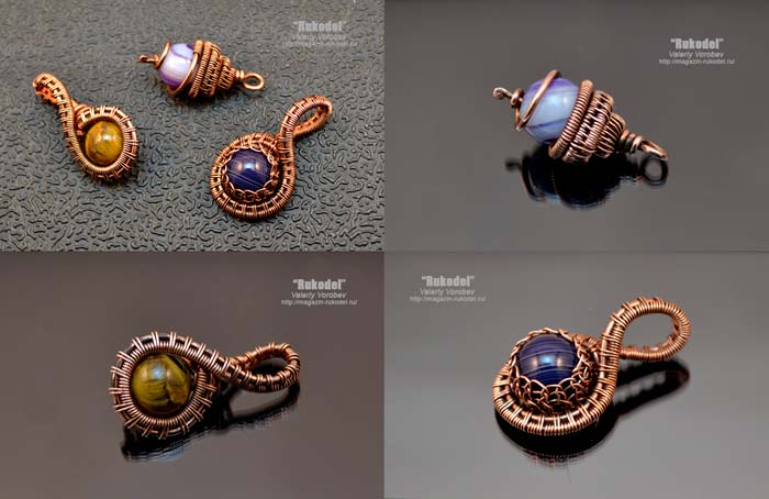 Подвеска из проволоки - фото.