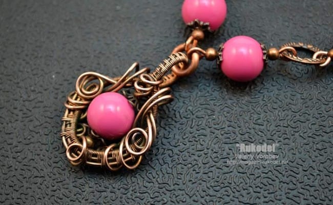 Ожерелье из проволоки своими руками в технике Wire Wrap.