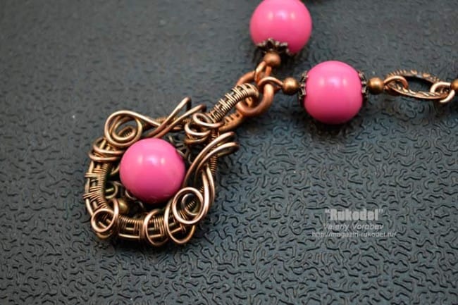 Ожерелье из проволоки своими руками в технике Wire Wrap.