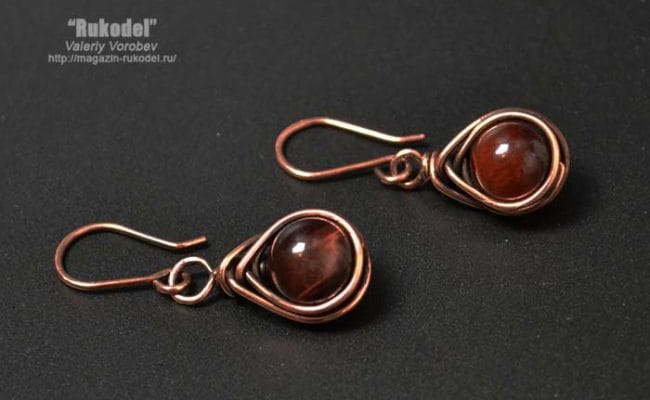 серьги из проволоки