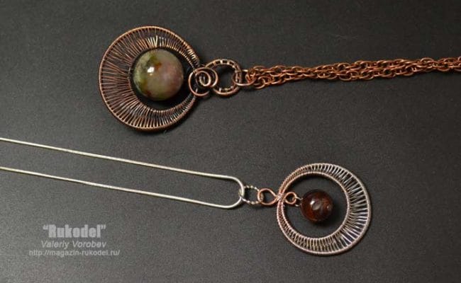 Кулоны из проволоки своими руками